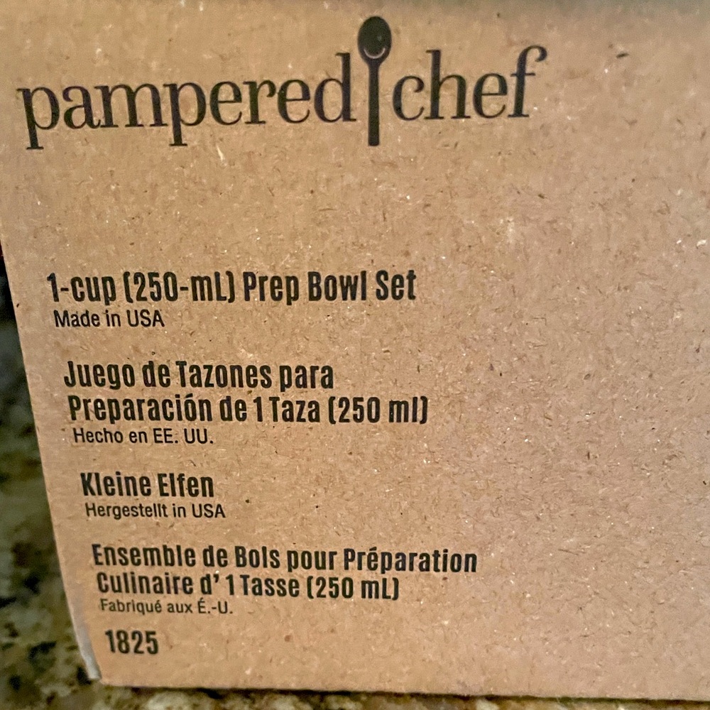 Pampered Chef 1 cup Prep Bowl Set